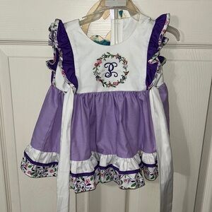 RICRAC AND RUFFLES TIE BACK DRESS